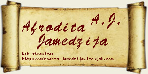 Afrodita Jamedžija vizit kartica